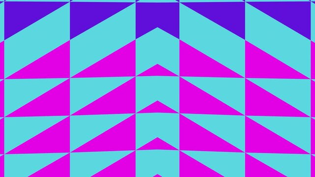Vibrant geometric pattern of triangles in purple and blue hues, perfect for background animation.