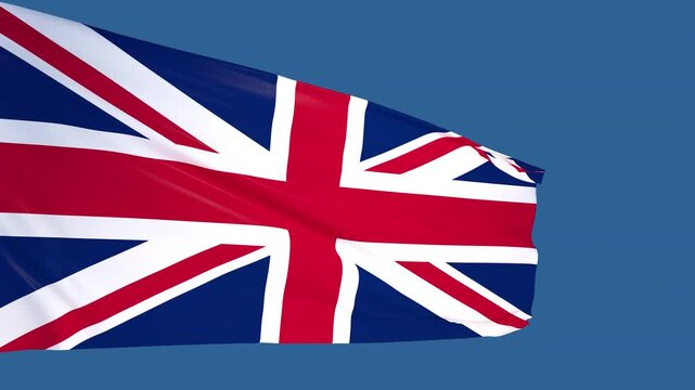 Flag of United Kingdom Waving Seamless 4K Video Loop  with Alpha Channel

Image Size: 3840&times;2160
Frame Rate : 29.97
Video Encoding: ProRes 4444
Quick Time (.mov) with Alpha Channel