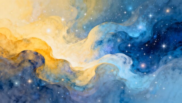 Cosmic nebula with stars