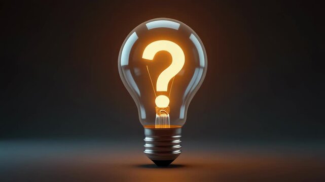 Lit question inside light bulb