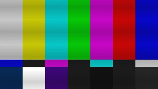 4K Static Color Noise Glitch Seamless Loop- Bad Signal Error Television Background