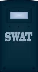 Fototapeta premium Metal police shield. vector illustration