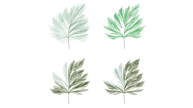 Creative prehistoric fern leaf vector icon illustration with editable stroke, adjustable line weight, and customizable stroke weight. Thin line botanical design for paleontology and nature.