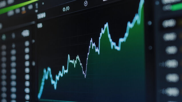 Upward financial stock market graph