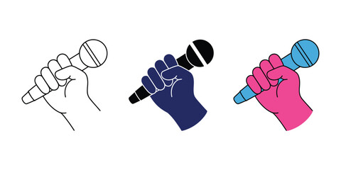 Press freedom journalism icon vector design with reporting media broadcasting and news communication symbols for editorial use © MD MILON