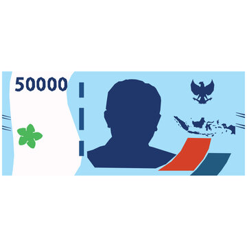 vector of rupiah currency with a nominal value of 50000