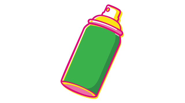 Multicolor pest guard bottle with customizable outlines; a functional aerosol graphic for mosquito protection and hiking safety, featuring fully modifiable stroke weights for designers.