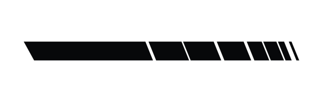 Minimalist Abstract Black Horizontal Bar and Slanted Segments Divider Vector
