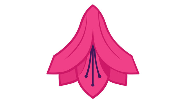 Vibrant Magenta Fuchsia Flower Vector Icon Illustration, Elegant Hanging Botanical Bloom with Pink Petals and Purple Accents, Creative Floral Design Element Isolated on White Background for Decor