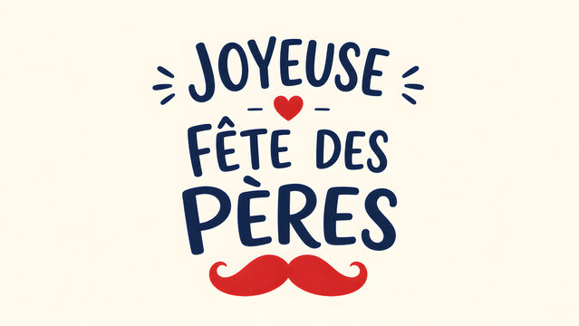 Joyeuse Fete des Peres Happy Fathers Day French Celebration