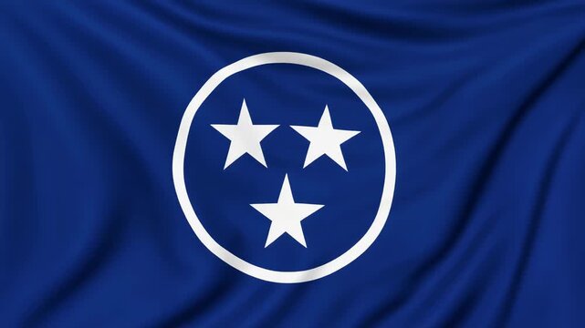 Blue flag w/white circle containing three stars