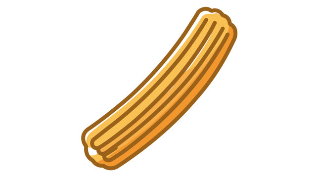 Bronzed Mexican cruller bar vector emblem for restaurant branding. High-quality linear graphic with modifiable path thickness and adjustable line proportions for modern designs.