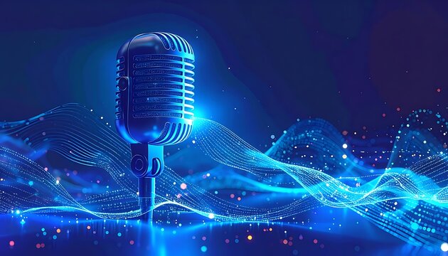 Vintage mic with light show