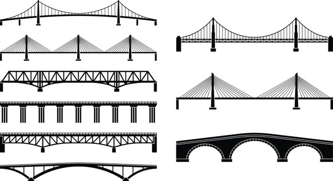 Black and white of roof trusses and archways on a white background truss triangular truss des