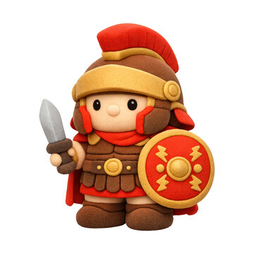 PNG Cute Roman soldier illustration