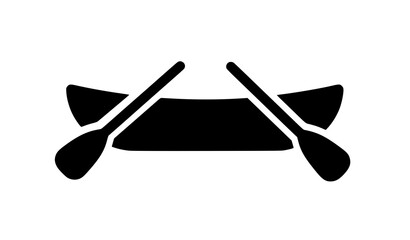 Compact Row Boat Solid Marine Icon Flat Vector Design © HoriProshad