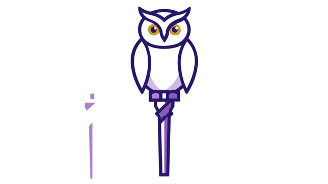 Wise avian companion resting on an arcane scepter. A high-quality fantasy illustration for tabletop gaming and roleplay stories, presented as a clean isolated icon for effortless layout.