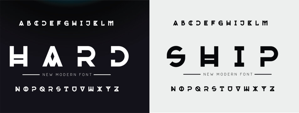 Modern alphabet fonts. Typography, Technology, Lettering, Elegant, Fashion, Designs, Serif fonts, Uppercase. Vector illustration