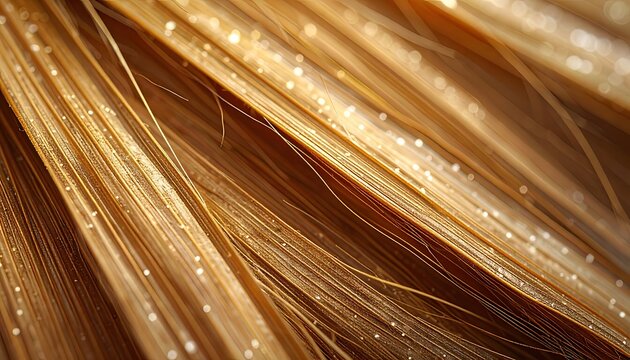 Wet golden strands