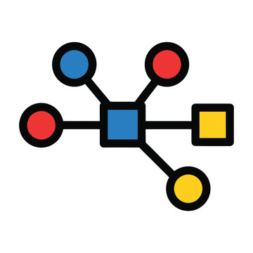 Abstract network diagram with nodes and connections connection abstract technology communication structure
