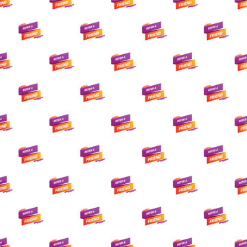 Refer a friend concept banners creating a seamless repeating background