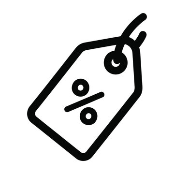 Price tag icon with percentage symbol vector illustration discount percentage shopping promotion illustration