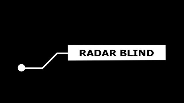 Radar blind lower third motion template with clean minimalist typography and smooth animated callout line for modern broadcast news and corporate digital presentations