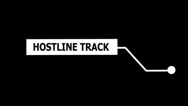 Lower third title animation with minimalist text box and tracking point for modern corporate presentations, broadcast digital interface overlays, and sleek motion