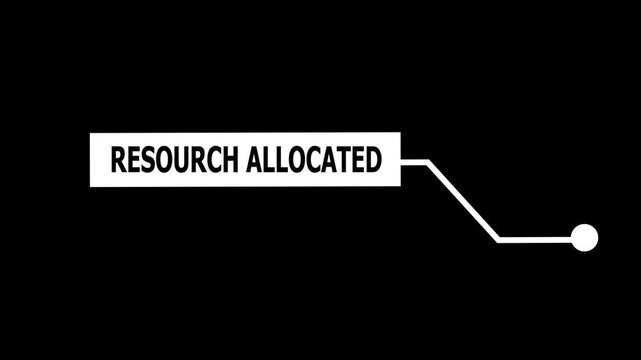 Minimalist resource allocated callout lower third animation with clean modern typography and smooth motion for corporate business presentations and digital interface
