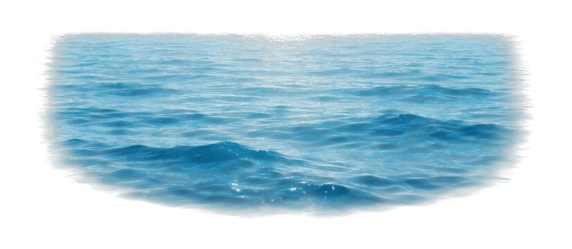 PNG Calm ocean waves under sunlight.