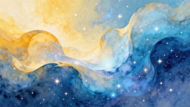 Cosmic Nebula with Stars