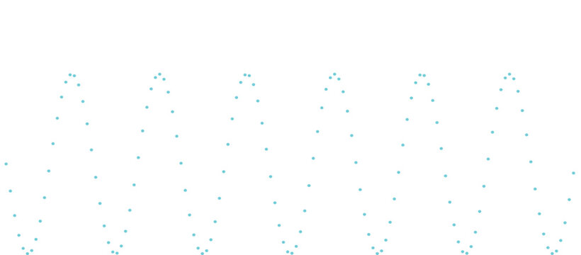 Abstract digital sound wave or audio equalizer, light blue dotted sine wave pattern