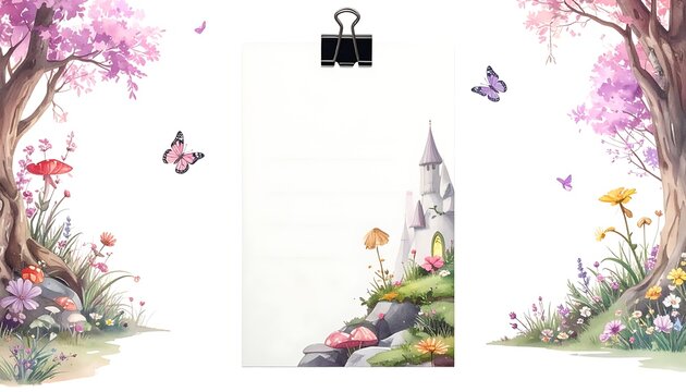 Whimsical fairy tale scene