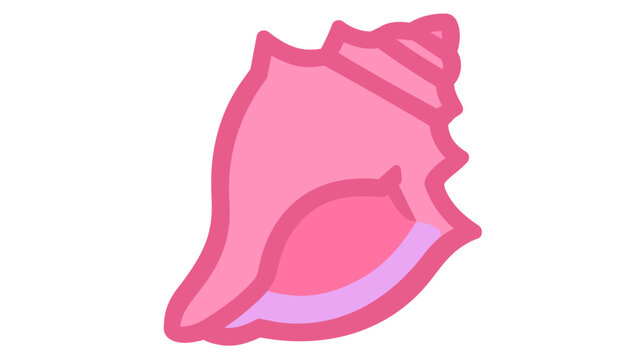 Blush-toned marine shell illustration, decorative conch for sorcerous ingredients and alchemic symbols, imaginative thin-line artwork of an enchanted sea object for mythic projects.