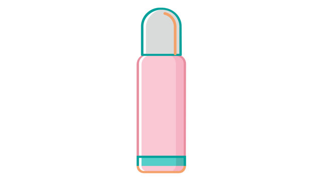 Rose-colored apothecary flask for mystical brews and sorcery, minimalist linear graphic with modifiable thickness for beauty serums, alchemical tinctures, and scientific vials.