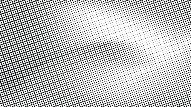 Black and white halftone pattern with varying dot density in a diagonal gradient