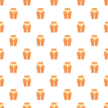 Female buttocks showing cellulite and stretch marks in a repeating seamless pattern