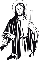 Obraz premium Jesus Christ Silhouette eps
