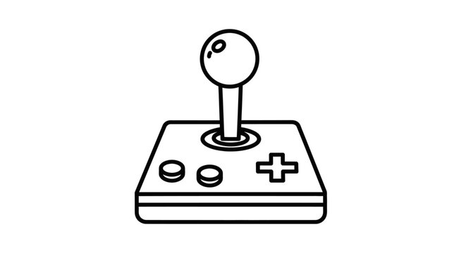 Retro Arcade Joystick and Buttons Icon
