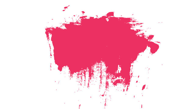 Vibrant pink paint splash with rough textured edges on a transparent  background, A dynamic, abstract splash of bright pink paint with a distressed, textured appearance, isolated