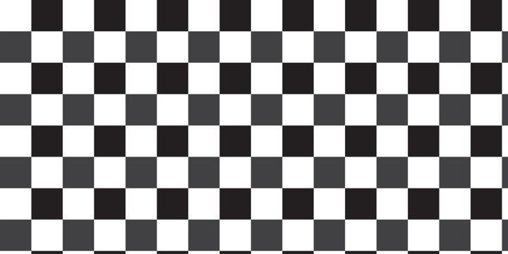 minimal game chacked board textiel black and white square pattern wall decoration wallpaper. vector illustion fabric pattern design.