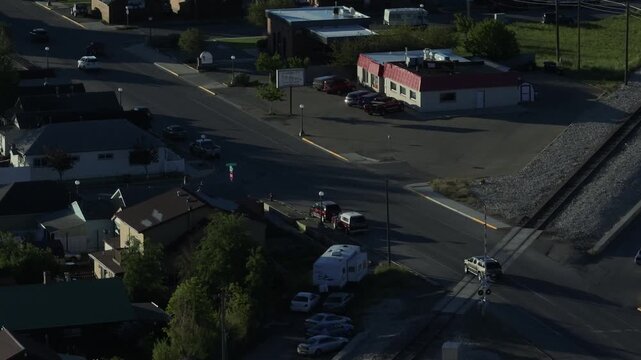 Historic Town of Anaconda Wyoming Drone Aerial View