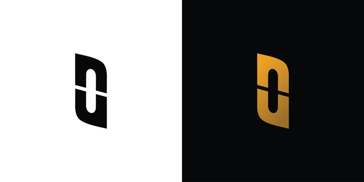 Unique and elegant letter NU initials logo design