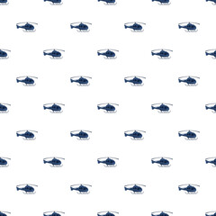 Fototapeta premium Helicopters creating a seamless pattern on a white background, demonstrating aviation and transport