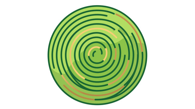 Creative colorful line vector icon of a sliced pickle for sushi and Japanese cuisine, featuring an editable stroke with adjustable line weight for customizable design on white background.