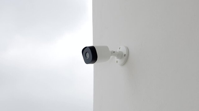 Reinforced home surveillance: CCTV camera discreetly installed on the balcony, ensuring 24/7 security. CFTV