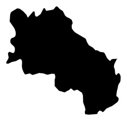 Fototapeta premium A contour map of Siena. Italian province silhouette