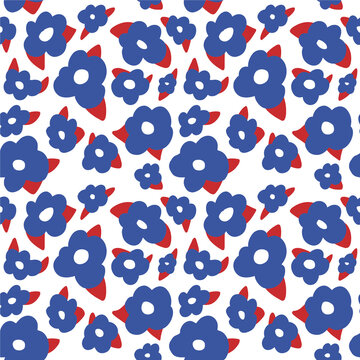 Blobby Daisies Seamless Pattern 2