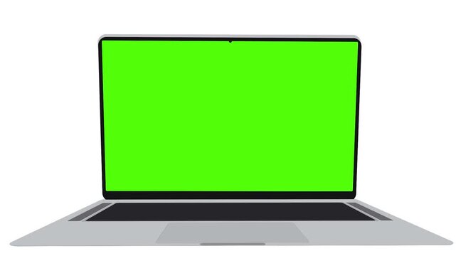 Laptop with Green Screen