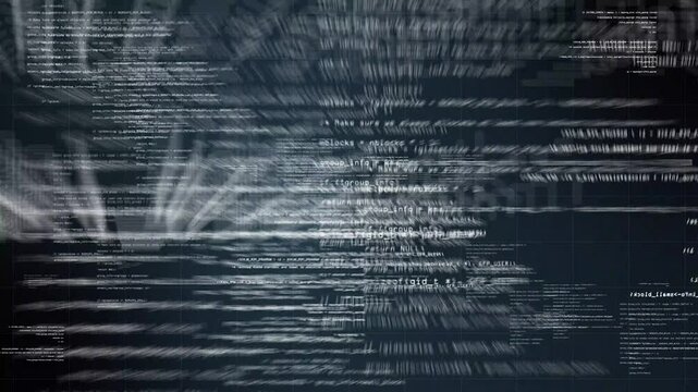 Digital Code Stream: A dynamic abstract representation of computer code streams flowing and blurring, suggesting data processing and technological advancement.